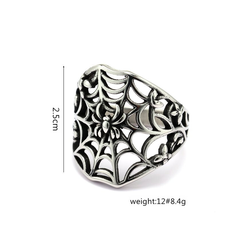 Vintage Spider Stainless Steel Men's Ring