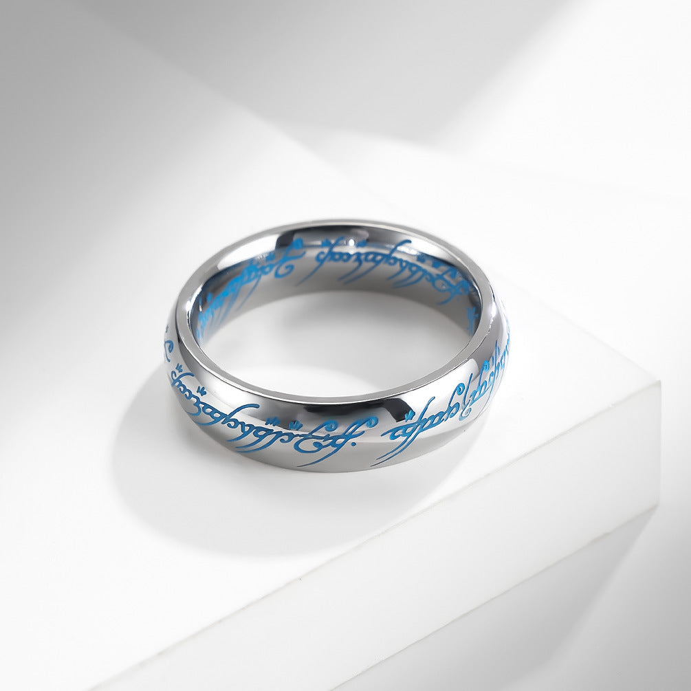 Luminous Lord of the Rings Titanium Steel Fashion Ring
