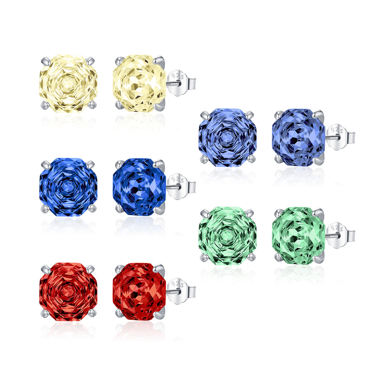 925 Sterling Silver Rose-Cut Cartilage Stud