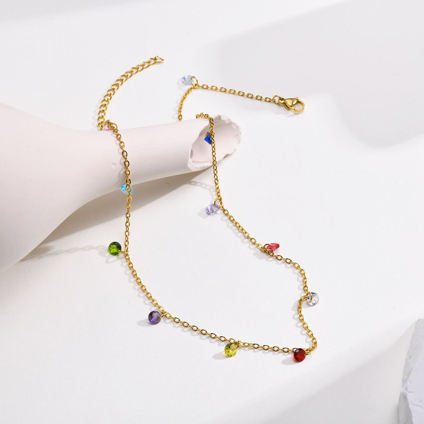 Ladies Stainless Steel Summer Dream Zircon Cross Necklace