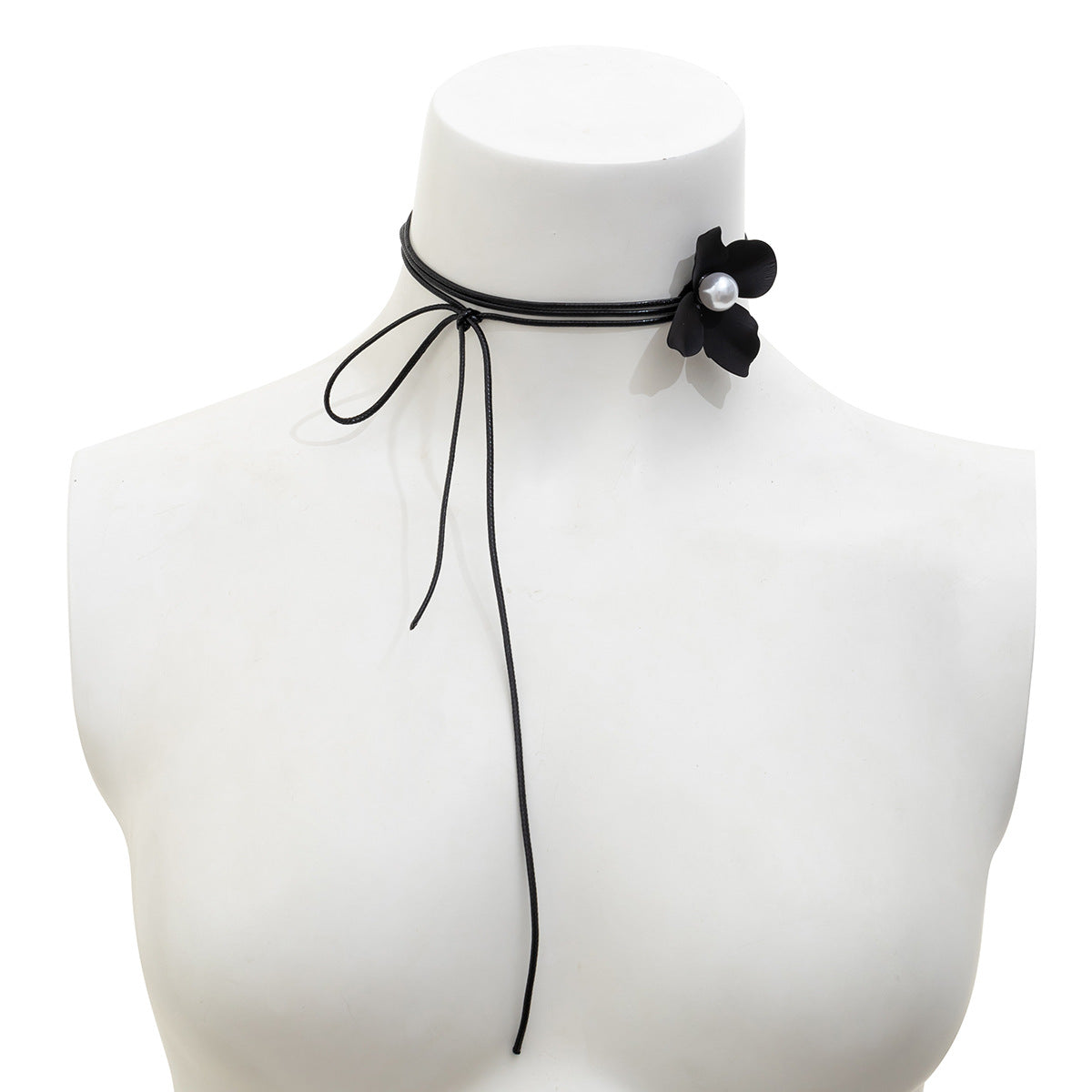 Hot Girl Flower Collar Women's Simple Pull-on Wax Line Tassel Necklace