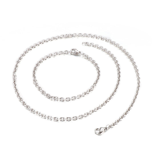 304 Stainless Steel Japanese And Korean And Versatile O-Chain Bracelet Men's Necklace Can