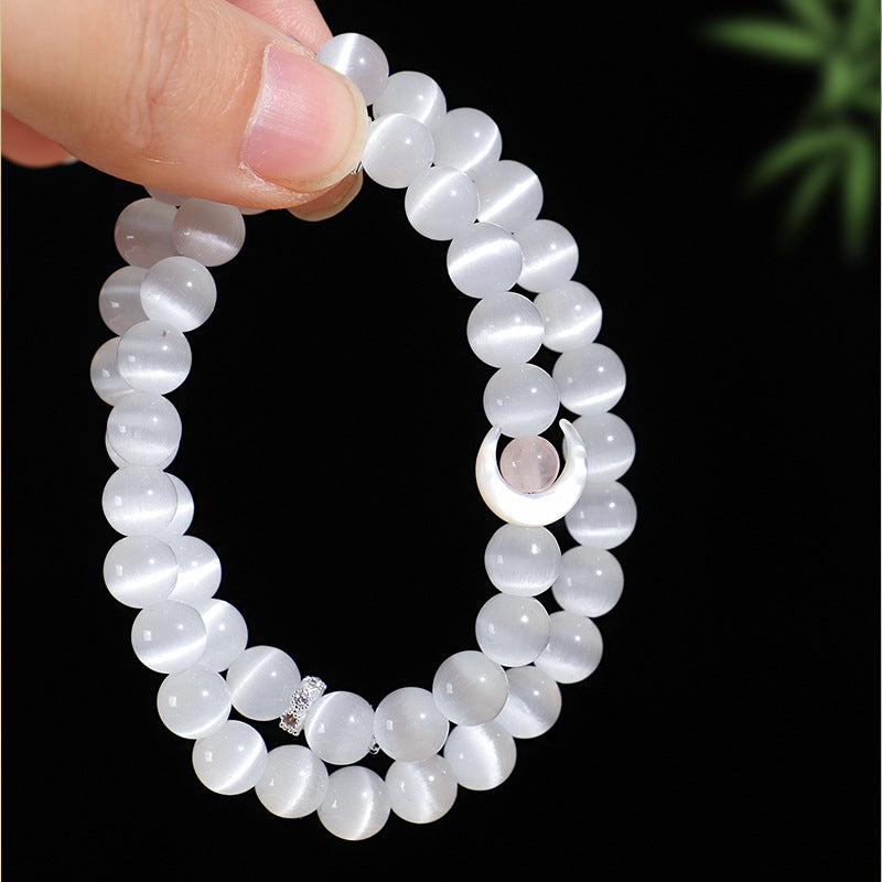 Planderful Fortune's Favor Bracelet – Elegant Obsidian and Opal Design