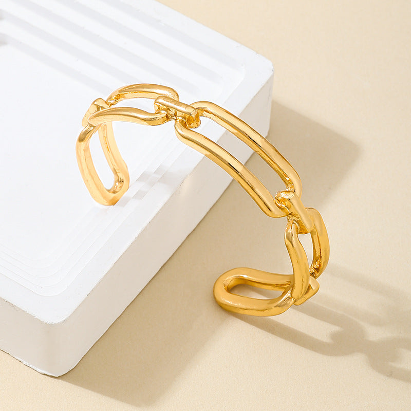 Planderful Vienna Verve Bracelet – Elegant Metal Geometric Design