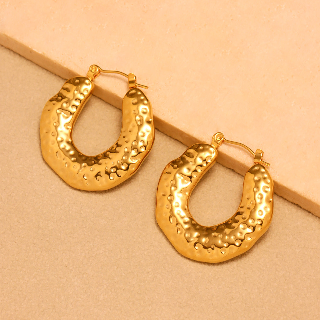 Planderful Genie Geometric Ring Earrings Women Gold Plated