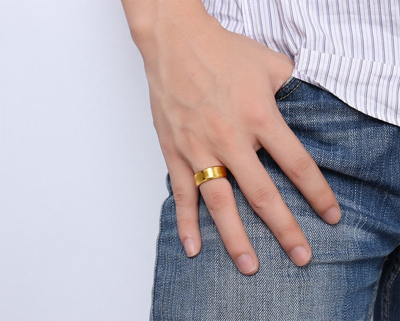 Simple Jewelry Ring Wholesale 8MM Tungsten Steel Ring