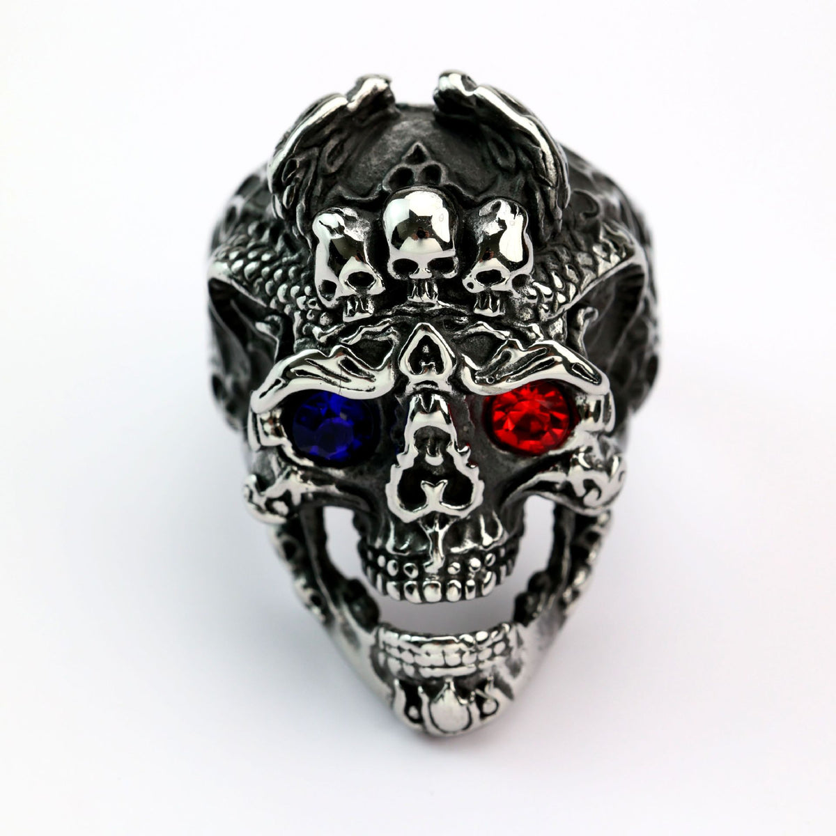 Punk Skull Stainless Steel Men's Ring