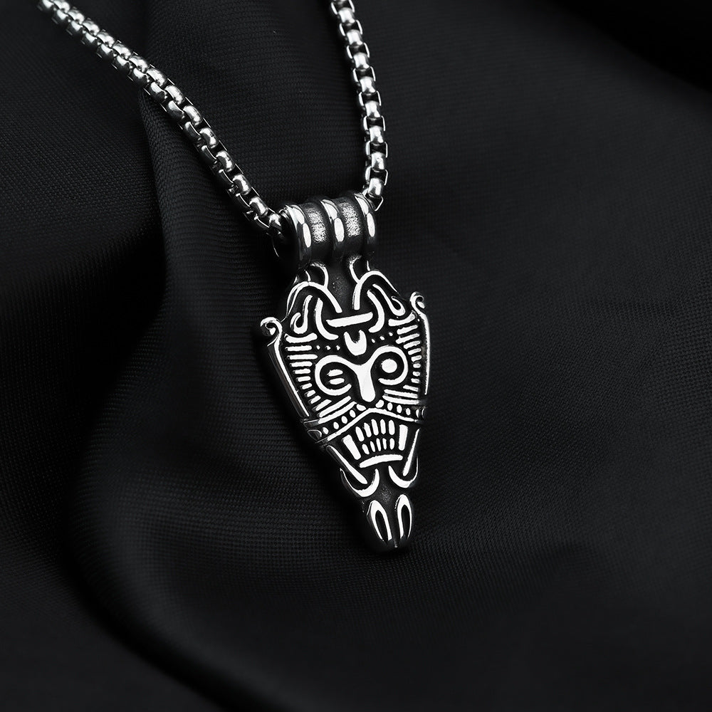Vintage Viking Stainless Steel Men's Pendant Necklace
