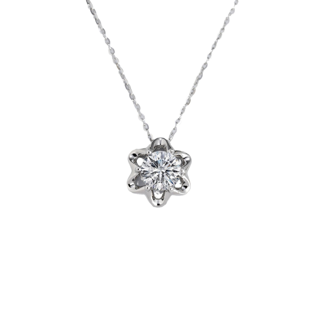 5-Carat Moissanite S925 Sterling Silver Women's Pendant Necklace