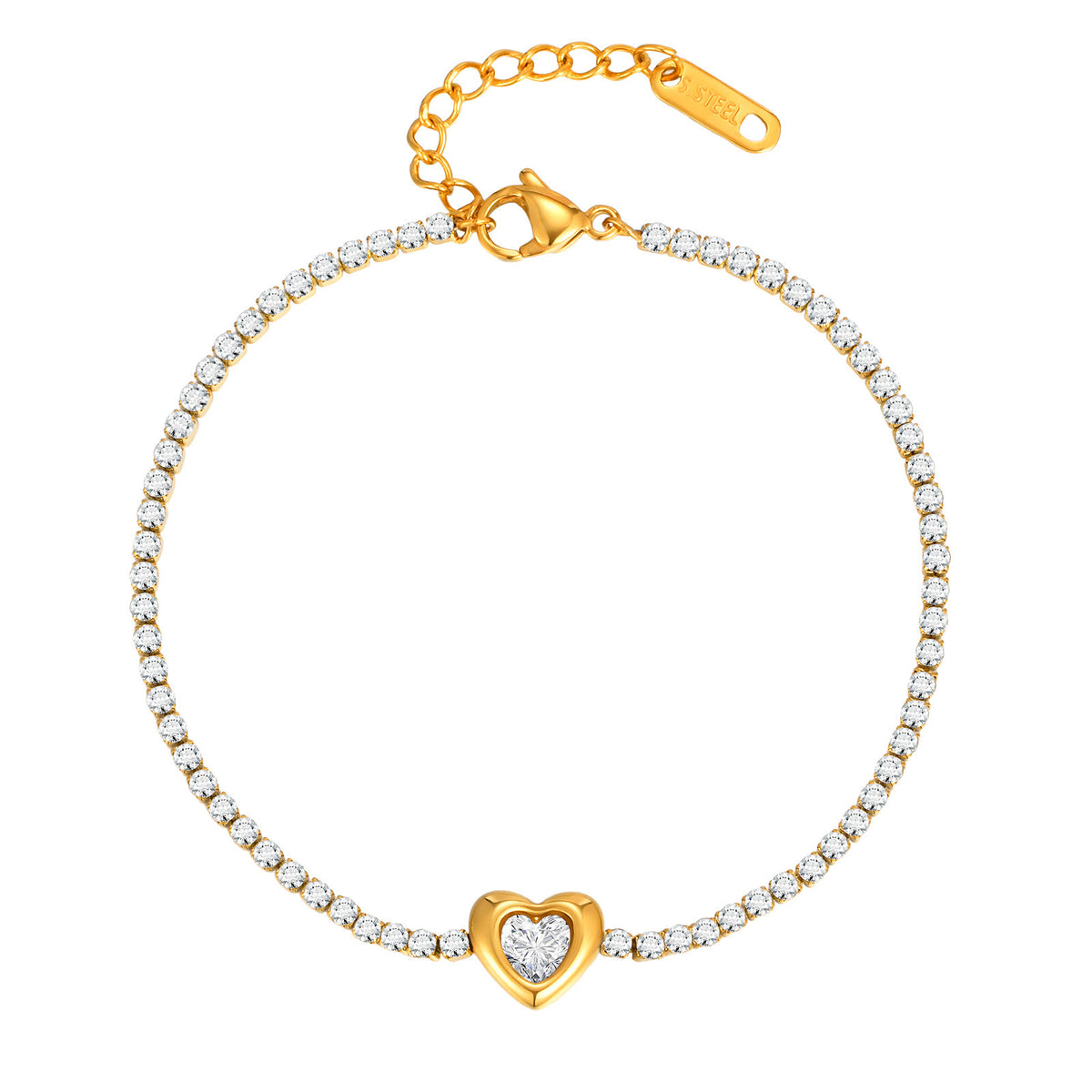 Heart Stainless Steel Bracelet Unisex