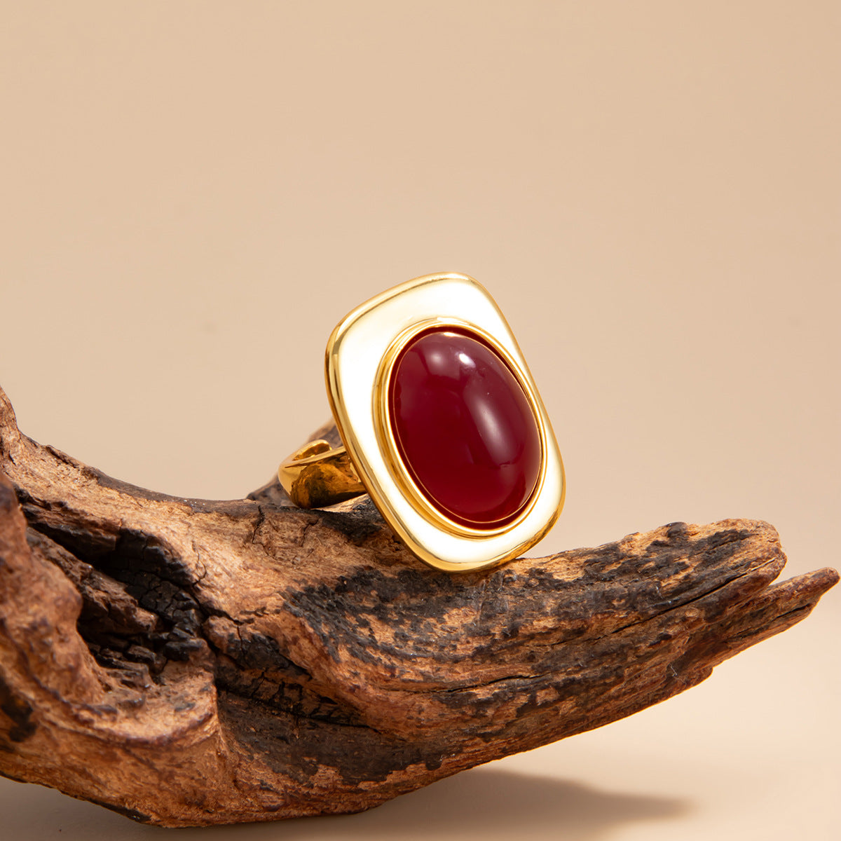 Geometric Resin Ring Open Irregular Square Design Vienna Verve By Planderful Collection For Fashion Forward Women