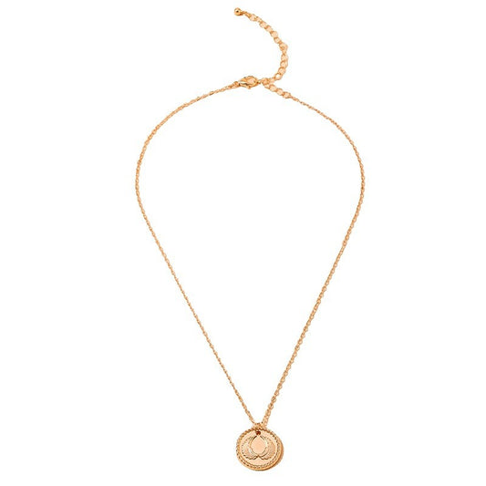 European Elegance Coin Pendant Necklace - Exquisite Vintage Jewelry