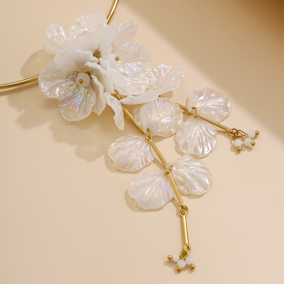 Mermaid Flower Scallop Collar Necklace