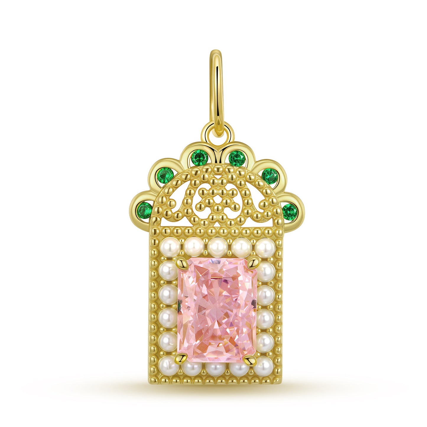 Planderful Everyday Genie – Original Retro Style Clock Necklace in Sterling Silver and Gold