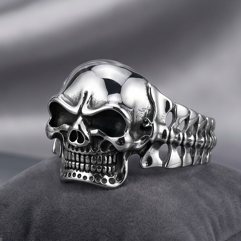 Titanium Steel – Punk Skull Ghost Head Men's Bracelet – Stainless Steel Titanium Steel