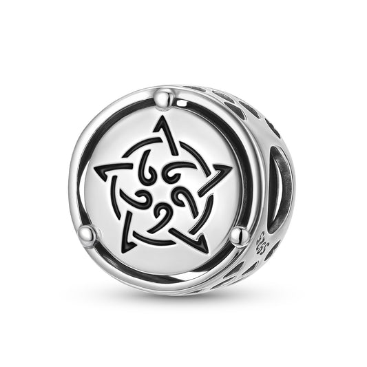 Planderful Jewelry Sterling Silver Celtic Five Star Knot Beaded Bracelet Pendant Accessory