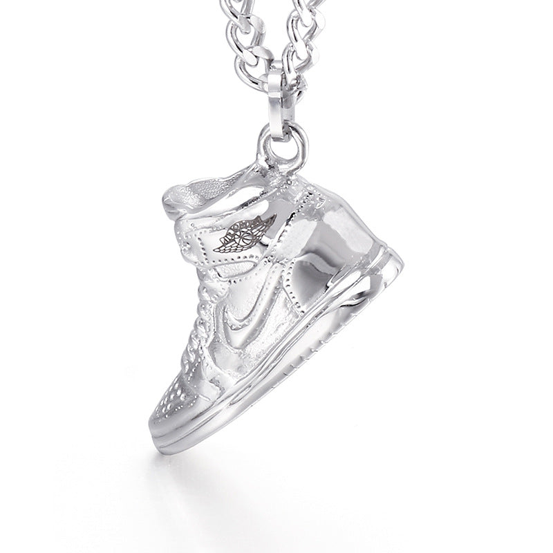 Running Shoes Pendant Stainless Steel Men's Trend Sports Shoes Necklace