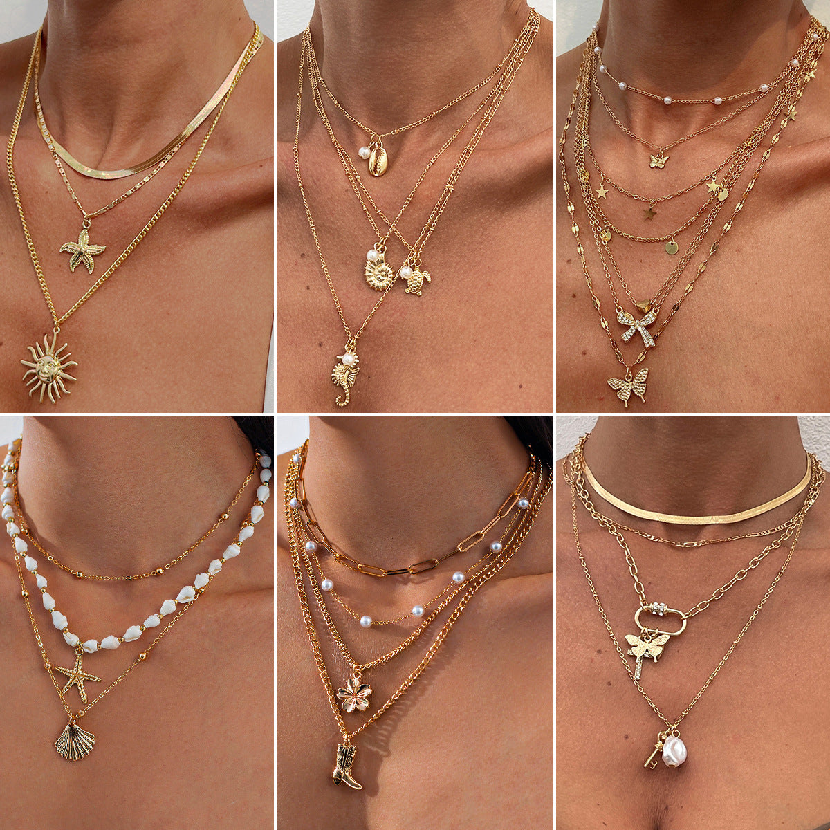 Planderful Vienna Verve Necklace – Elegant Multi-Layered Design