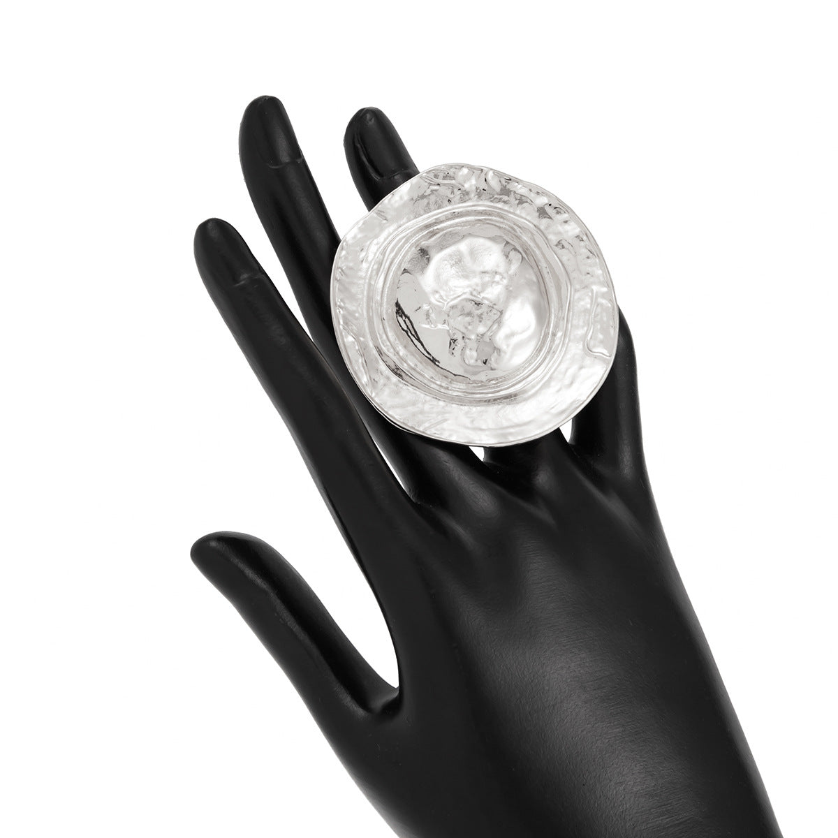 Planderful Vienna Verve Hat Shape Geometric Statement Ring For Women Hand Jewelry Gift