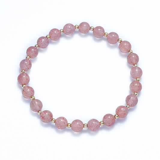 Crystal Double Layer Bracelet with 14K Gold Plating