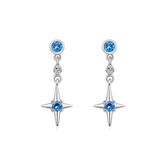 Planderful Everyday Genie Earrings – Elegant Japanese Style with Imitation Aquamarine