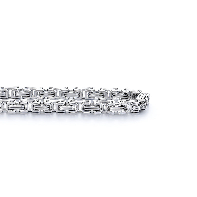 Stainless Steel Necklace - Statement Byzantine Emperor Chain