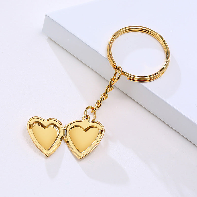 European And American Heart-Shaped Zircon Gold Necklace