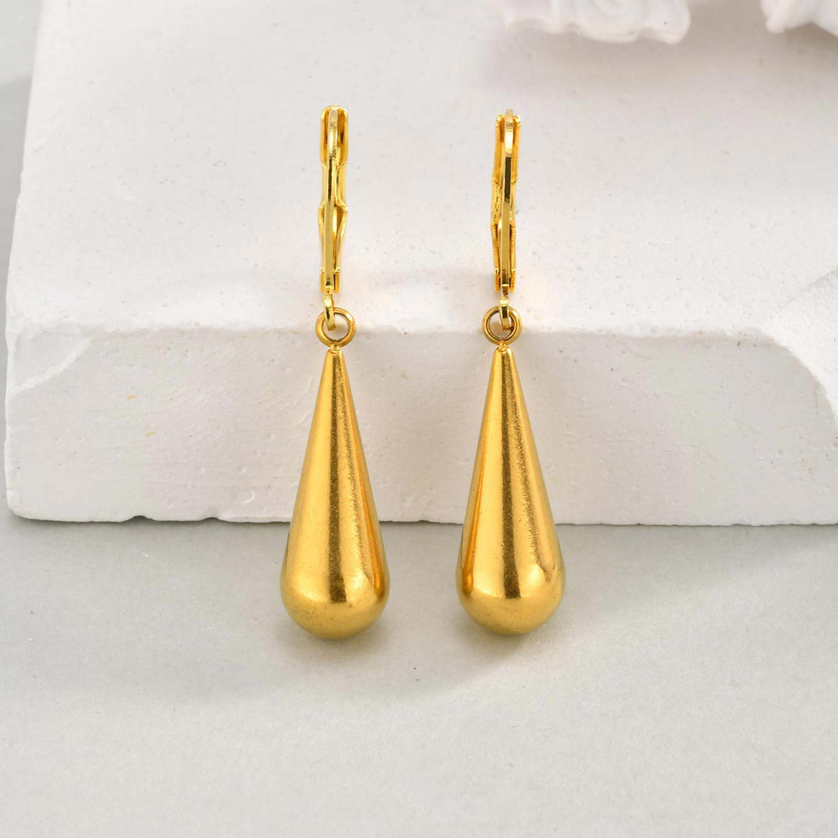 Polished Gold-Tone Statement Earrings