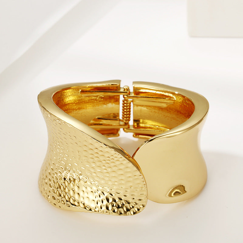 Golden Glamour Statement Bracelet - Vienna Verve Collection
