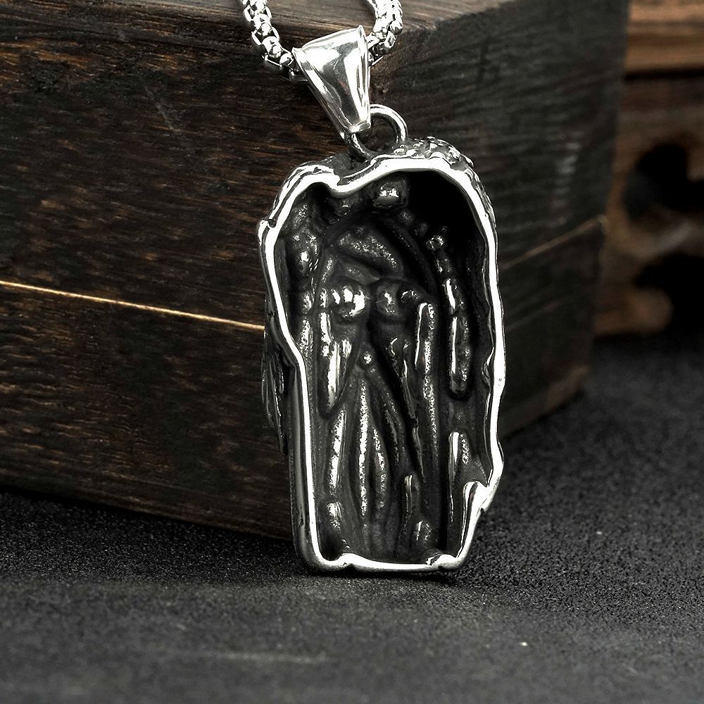 European And American Jewelry Wholesale Titanium Steel Pendant Men's Stainless Steel Necklace Viking Odin Crow