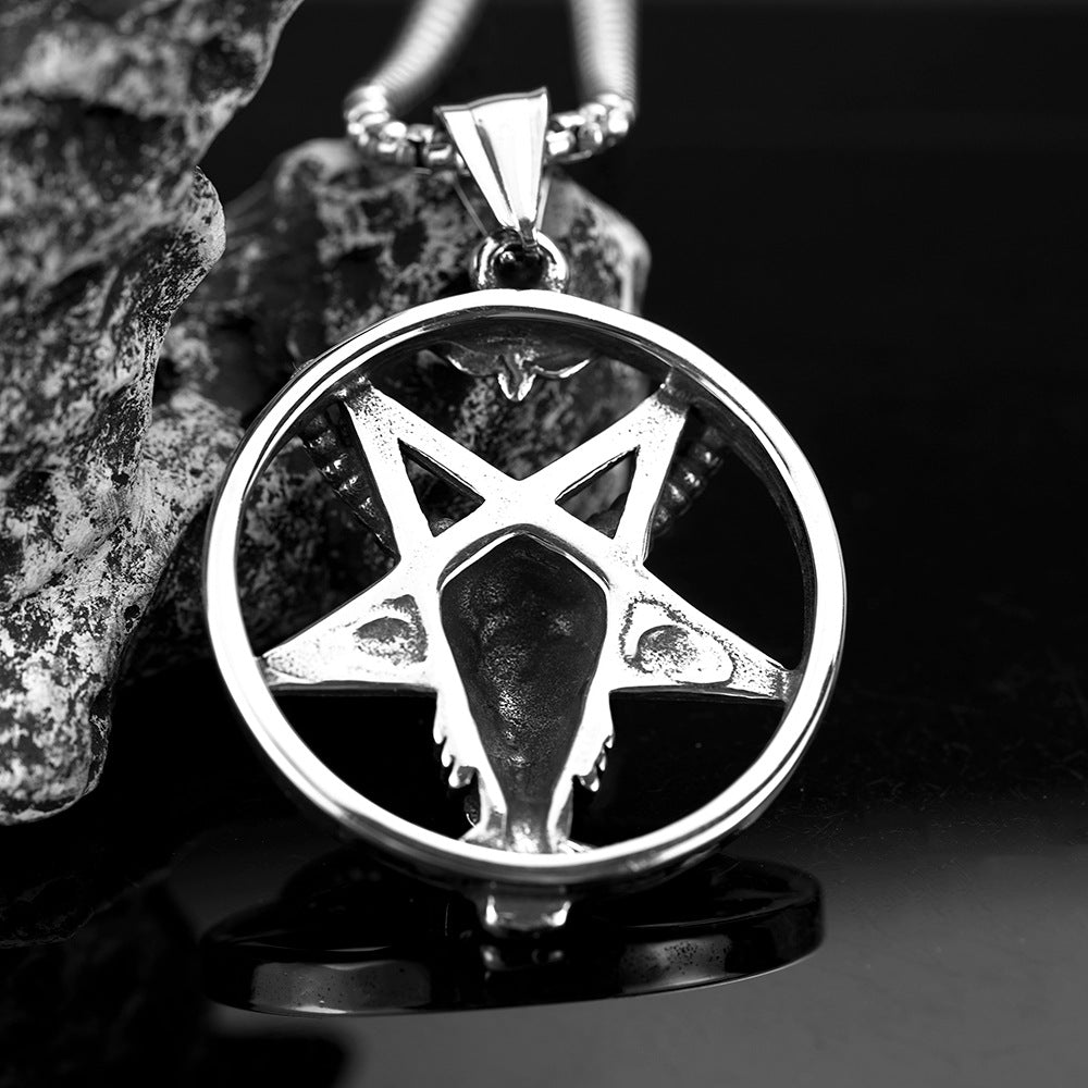 European and American Retro Men's Stainless Steel Viking Pendant