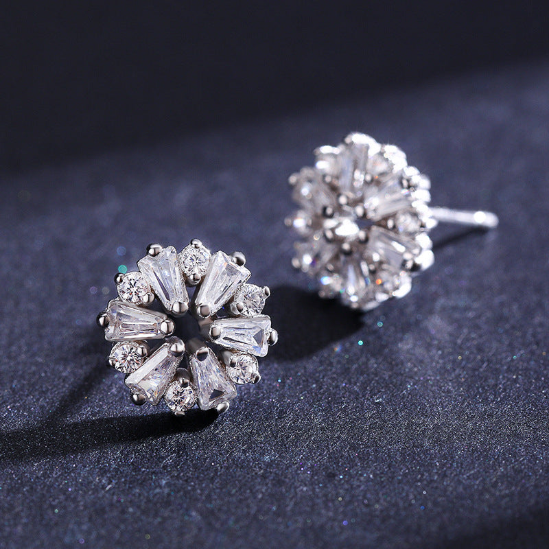 Exquisite S925 Silver Floral Earrings for Timeless Style and Elegance