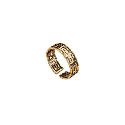 Vintage Chic Openwork Ring with Unique Design - Stylish and Customizable Instagram Fashion Accessory