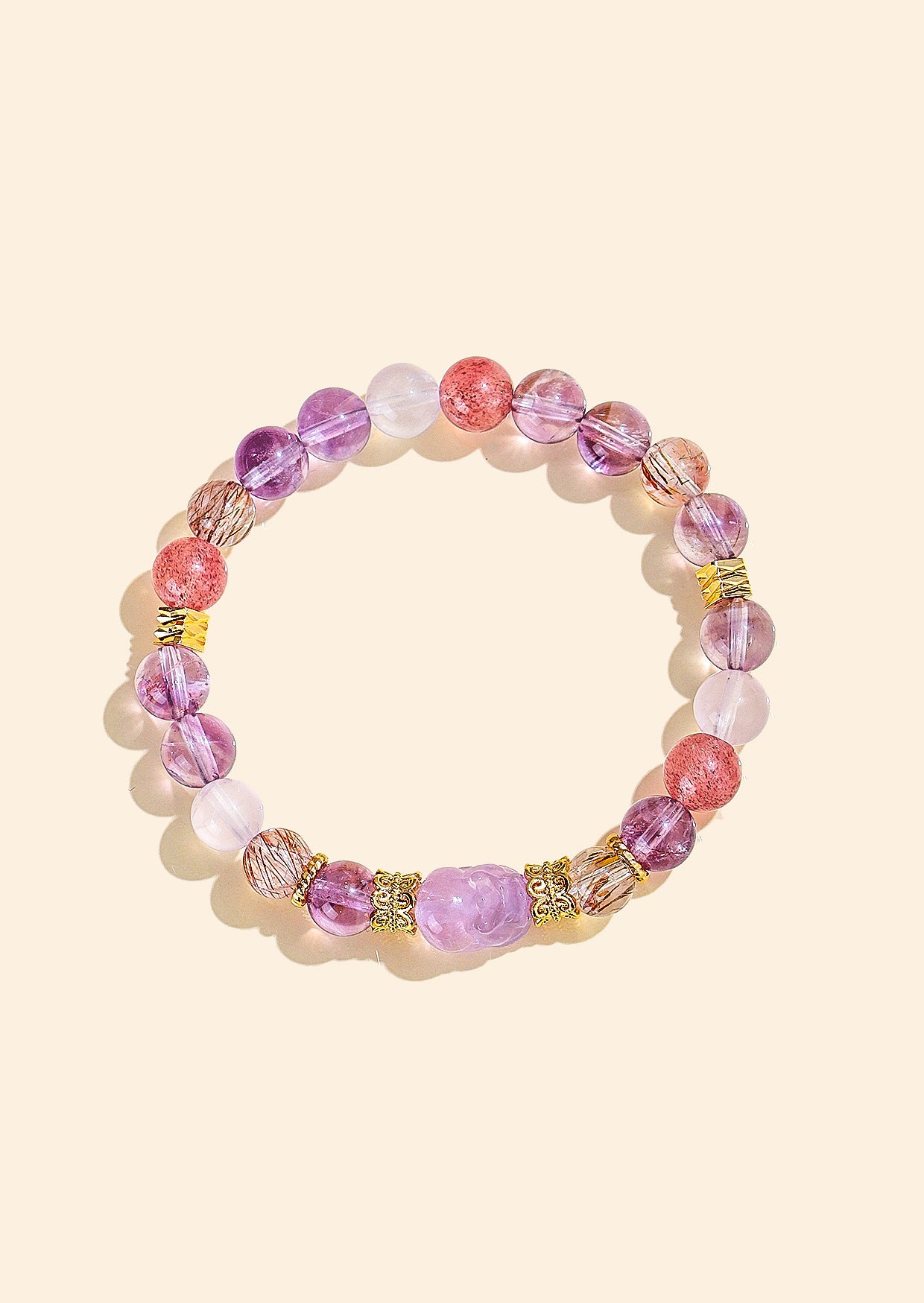Planderful Fortune's Favor Amethyst Pixiu Bracelet – High-End Crystal Elegance