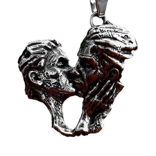 Stainless Steel Eternal Love Pendant - Retro Titanium Steel Jewelry for Men in Wholesale