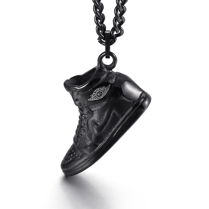 Running Shoes Pendant Stainless Steel Men's Trend Sports Shoes Necklace