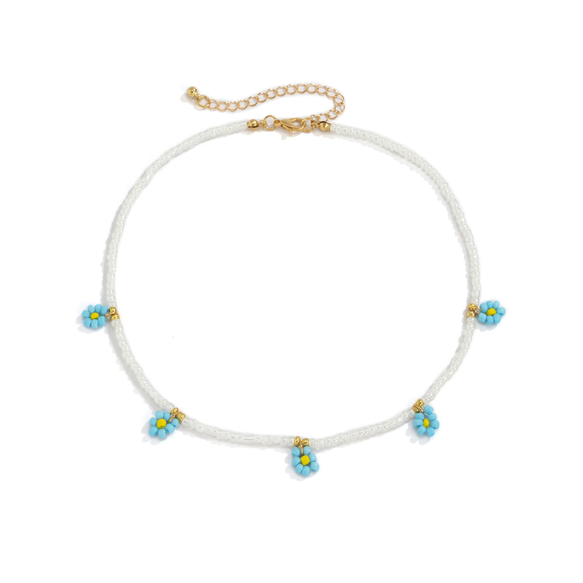 Planderful Vienna Verve Daisy Fringe Collarbone Necklace For Women Elegant Holiday Style