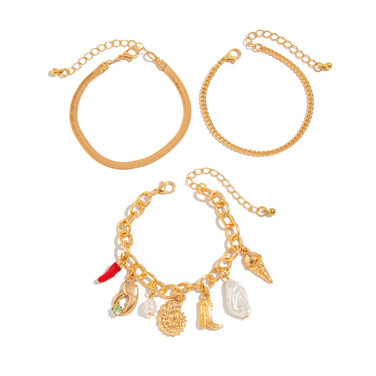 Planderful Vienna Verve Bracelet – Ocean Style Conch Crab Claw Pendant