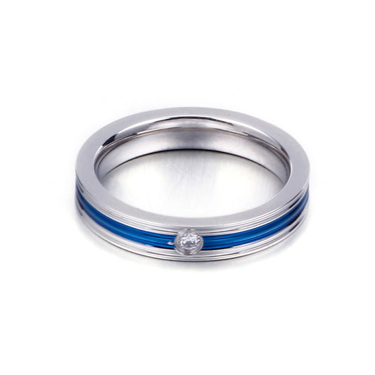 Stylish Titanium Steel Fashion Ring for Couples - European & American Stainless Steel Jewelry for Men and Women