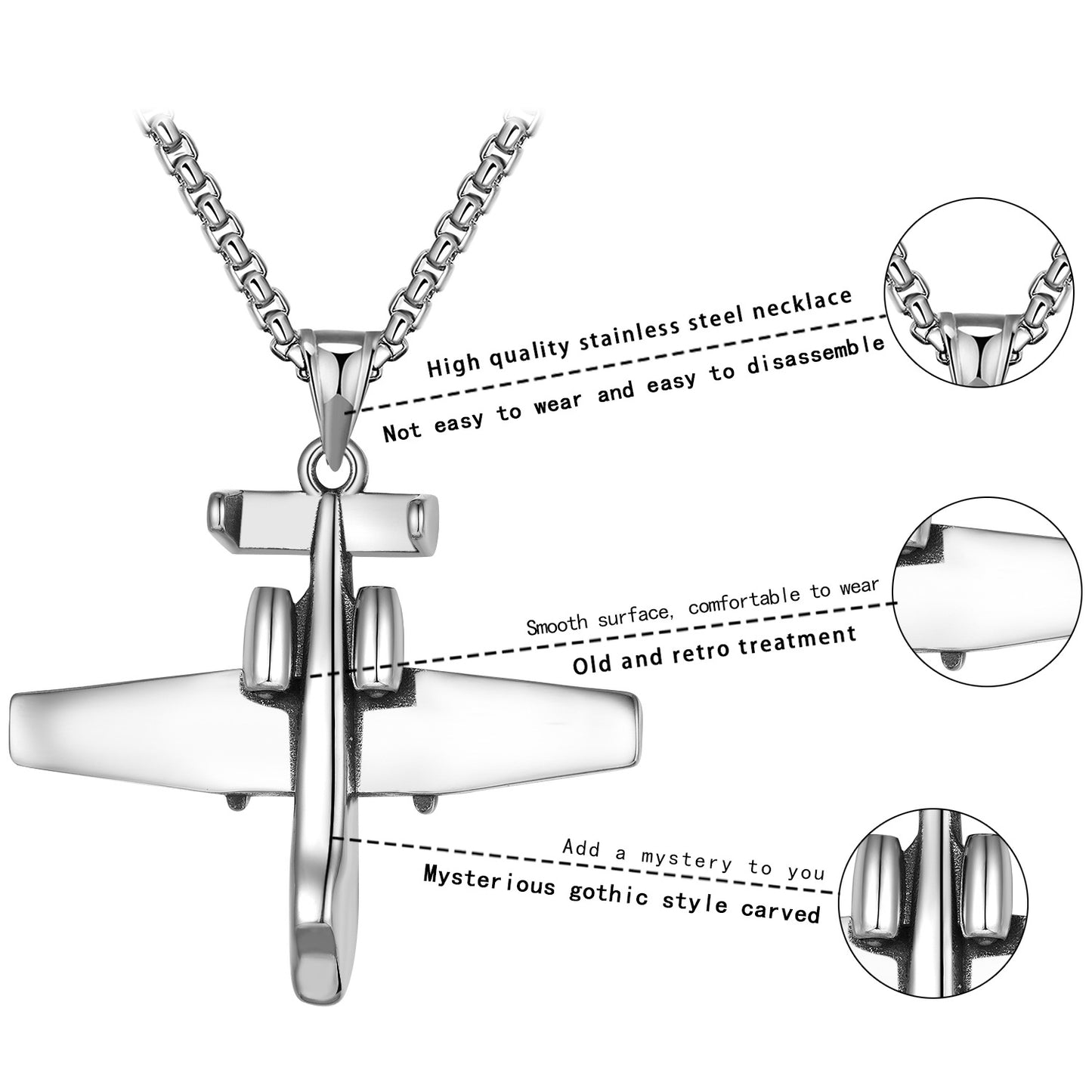 Steel Necklace – Street Hip Hop Statement Pendant Chain For Everyday Urban Style And Attitude