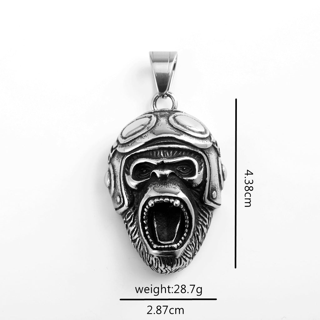 Vintage Stainless Steel Pendant Necklace