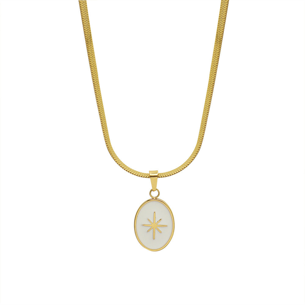 Eight-Pointed Star Necklace with French Cold Style Personality