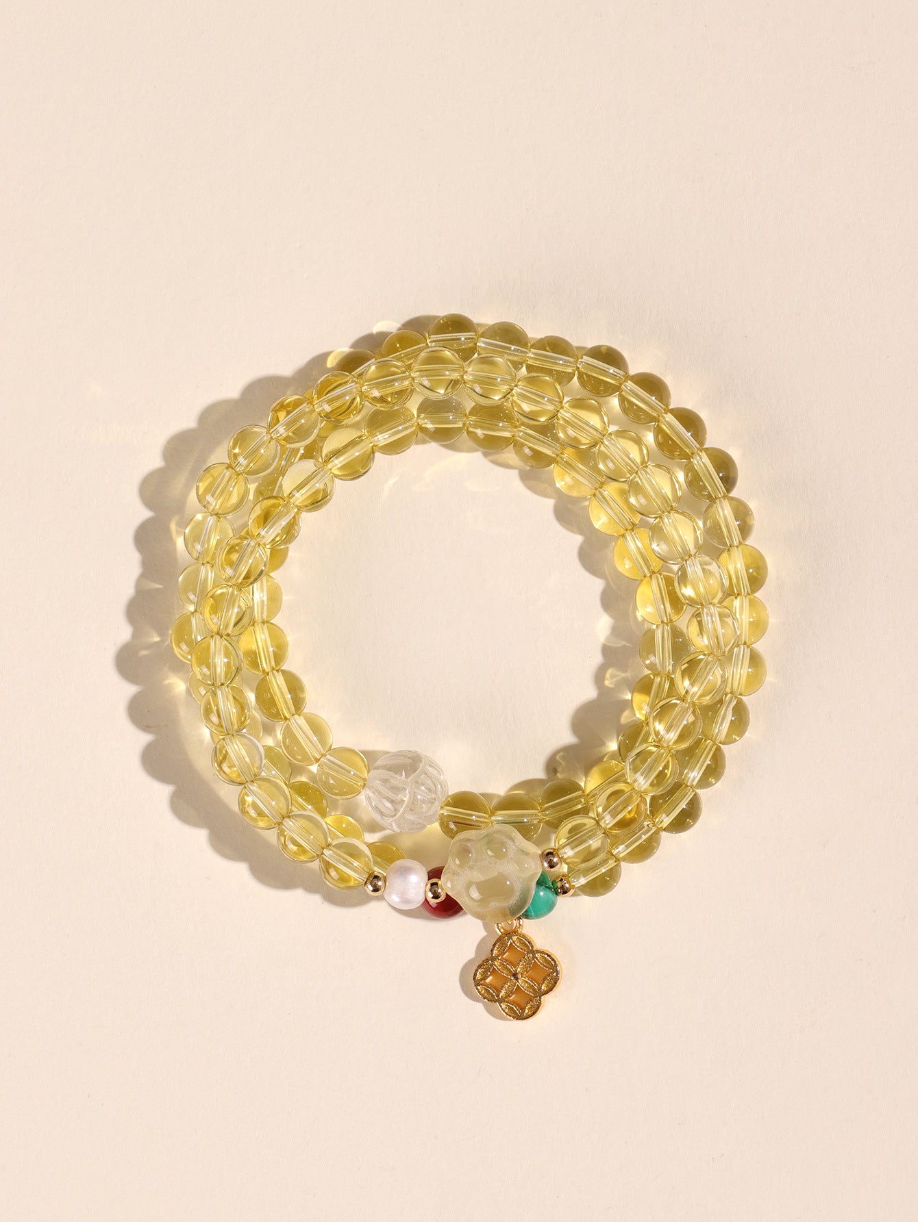 Planderful Fortune's Favor Bracelet – Elegant Citrine and Crystal Design