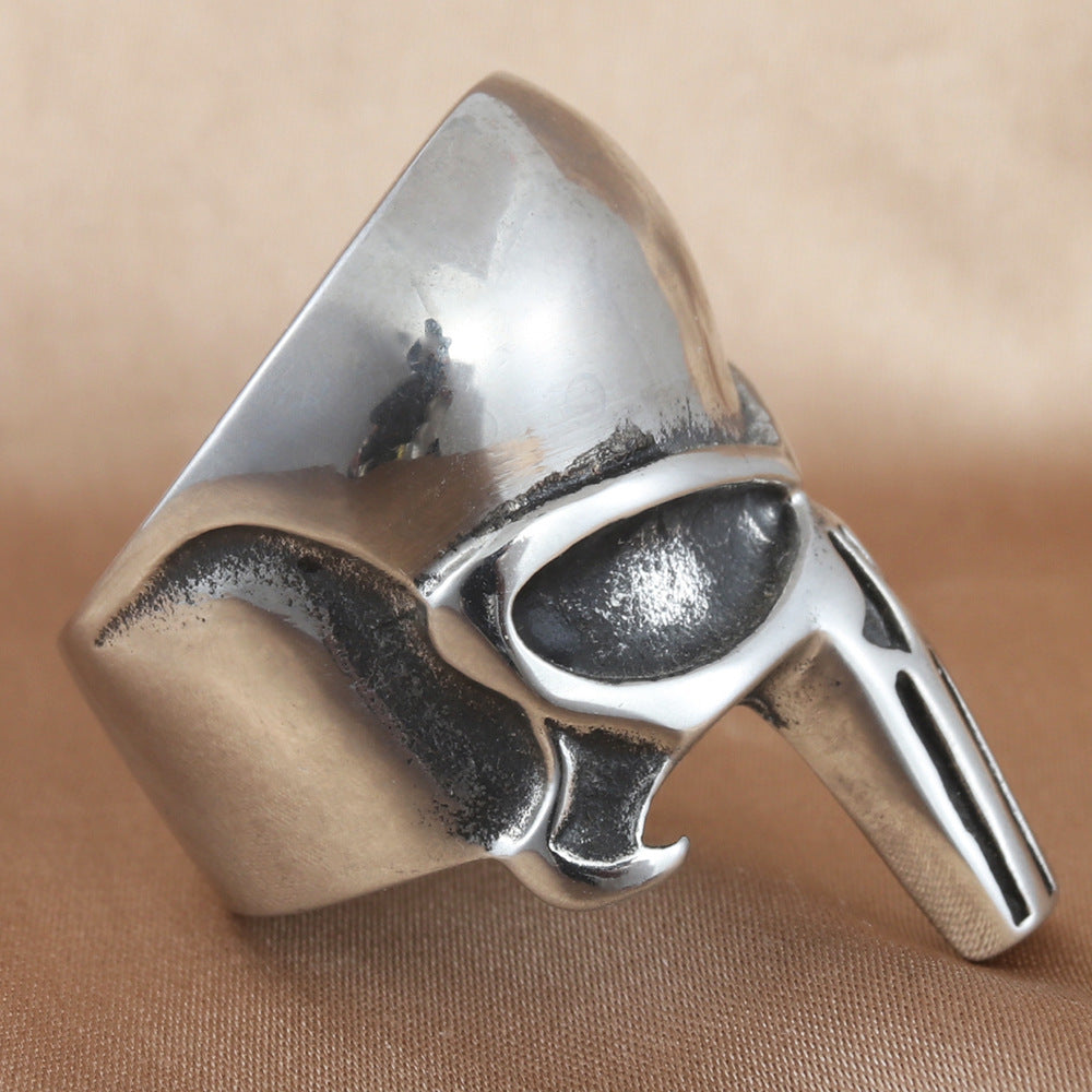 Titanium Steel Skull Ring for Men - Retro Trendy Personalized Accessory in European and American Style