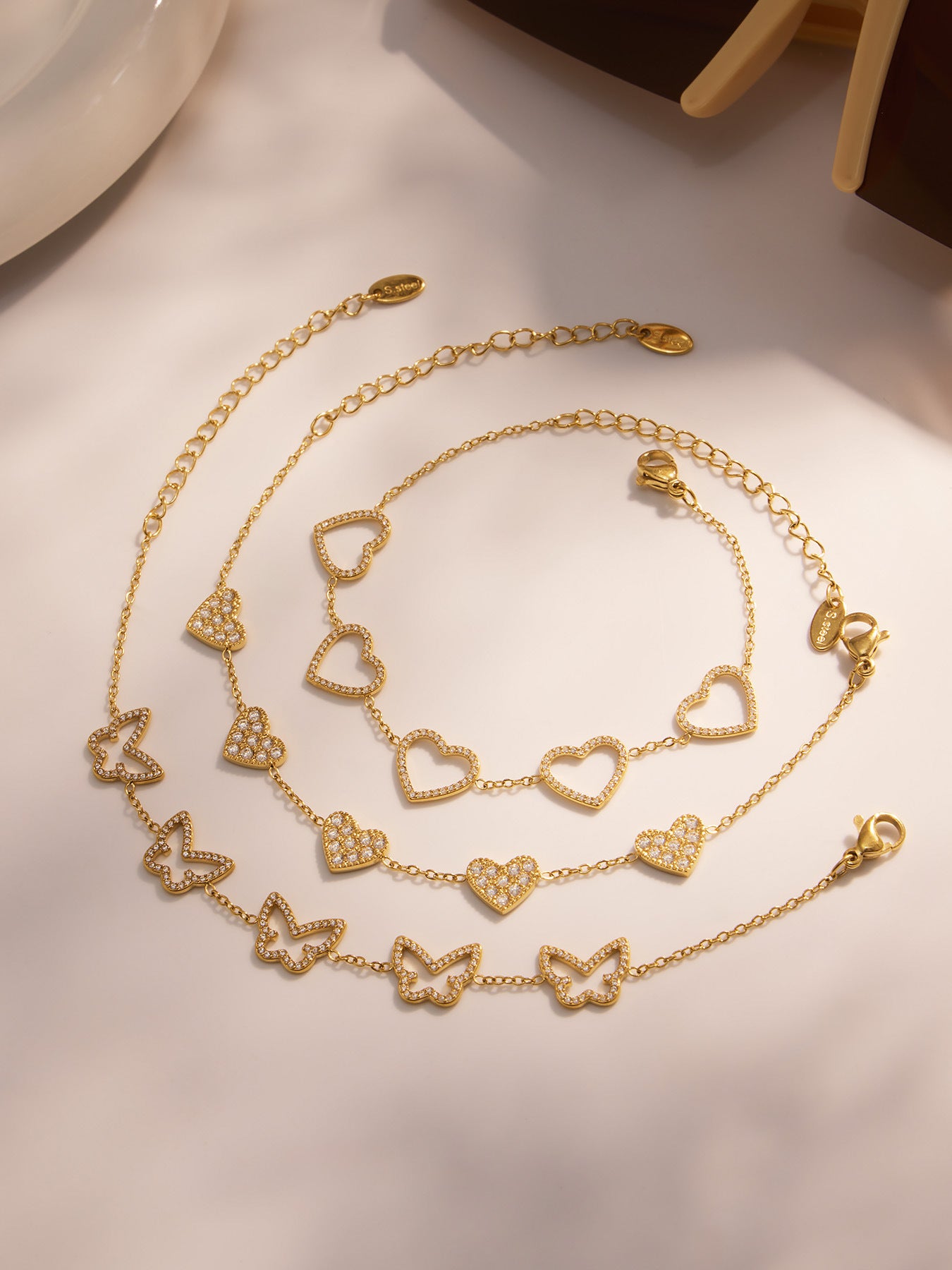 Planderful Zircon Bracelet for Girls Butterfly Charm