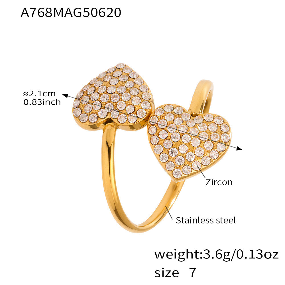 Planderful Everyday Genie Elegant Stainless Zircon Ring 7