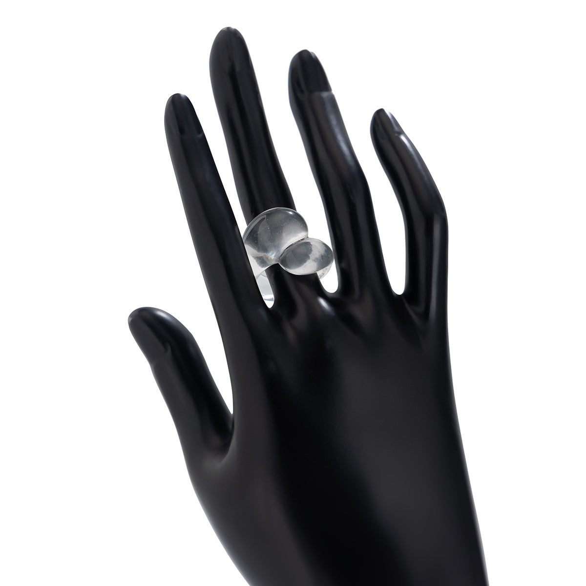 Planderful Water Drop Hug Ring Vienna Verve Transparent Geometric Statement Ring For Women