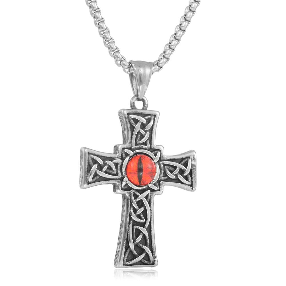 European And American Stainless Steel Cross Eye Pendant