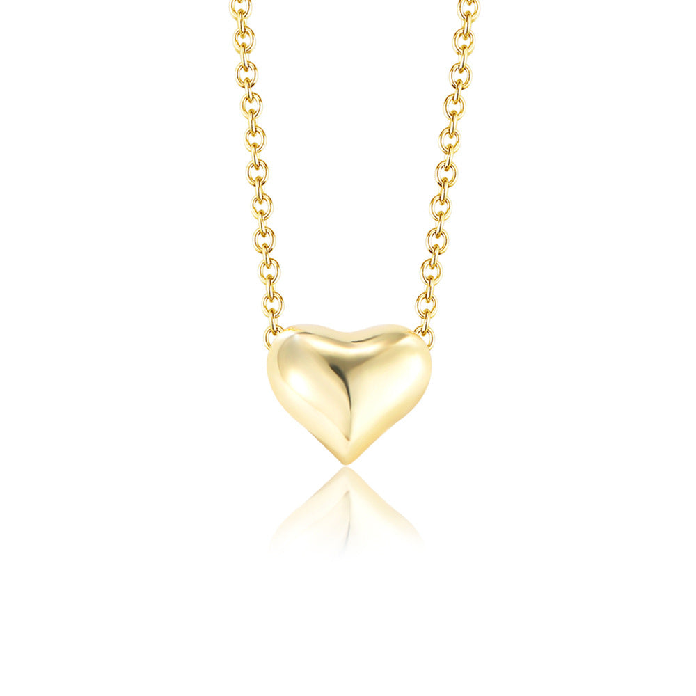 Personality Hollow Heart Necklace S925 Sterling Silver Love Style