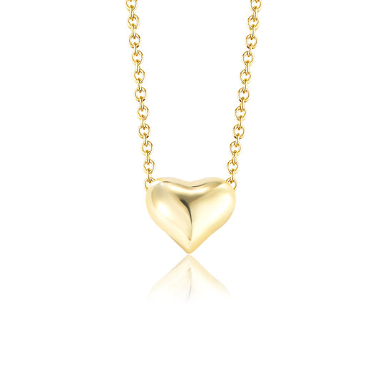Personality Hollow Heart Necklace S925 Sterling Silver Love Style